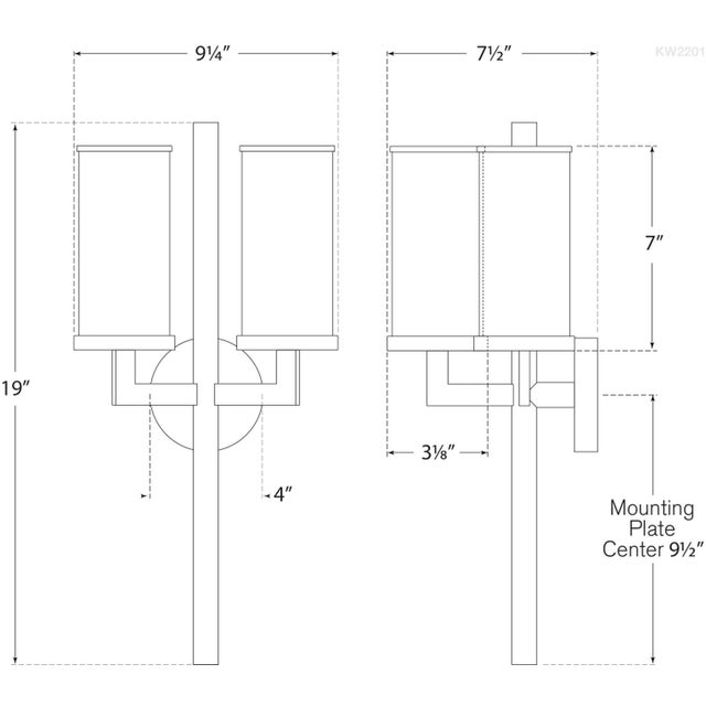 Modern Kelly Wearstler for Visual Comfort Signature Liaison Double Sconce in Antique-Burnished Brass For Sale - Image 3 of 5