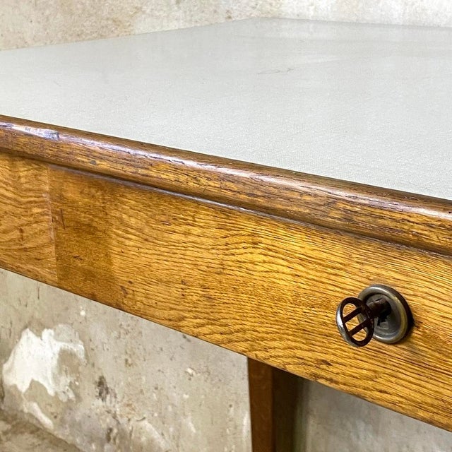Brown Vintage Desk in Wood and Formica, 1950s For Sale - Image 8 of 12