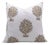 Fabdivine Handcrafted Block Print Cushion Cover 18x18 Inch Thick Cotton White-Anar For Sale