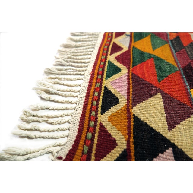 Mid-Century Modern Vintage Kelim Rug in Wool, 1980s For Sale - Image 3 of 6