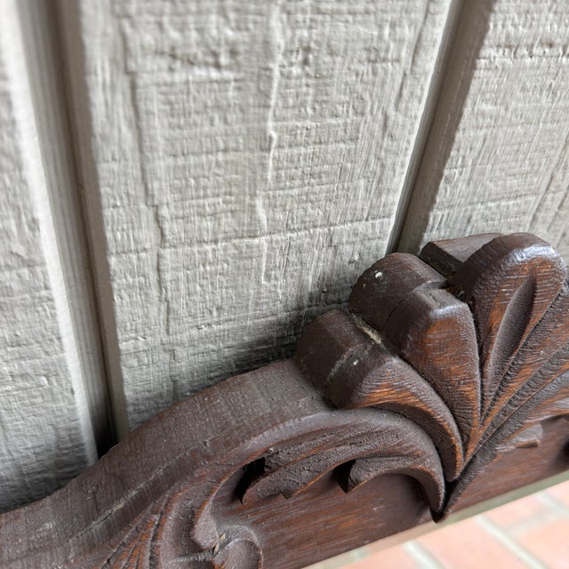 Hand Carved Oak Wood Mirror Landscape For Sale - Image 9 of 12