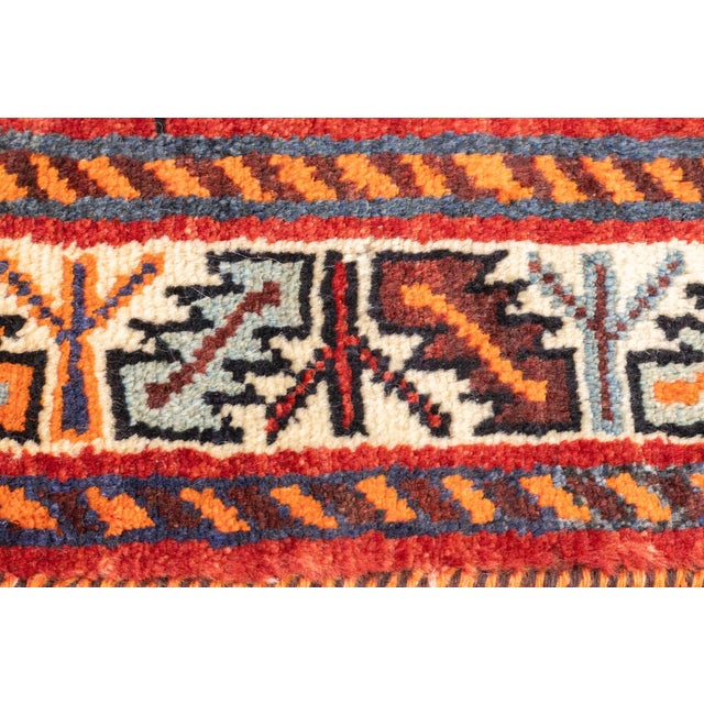Vintage Hand-Knotted Persian Qashqai Rug 5'9" X 8'5" For Sale - Image 13 of 16