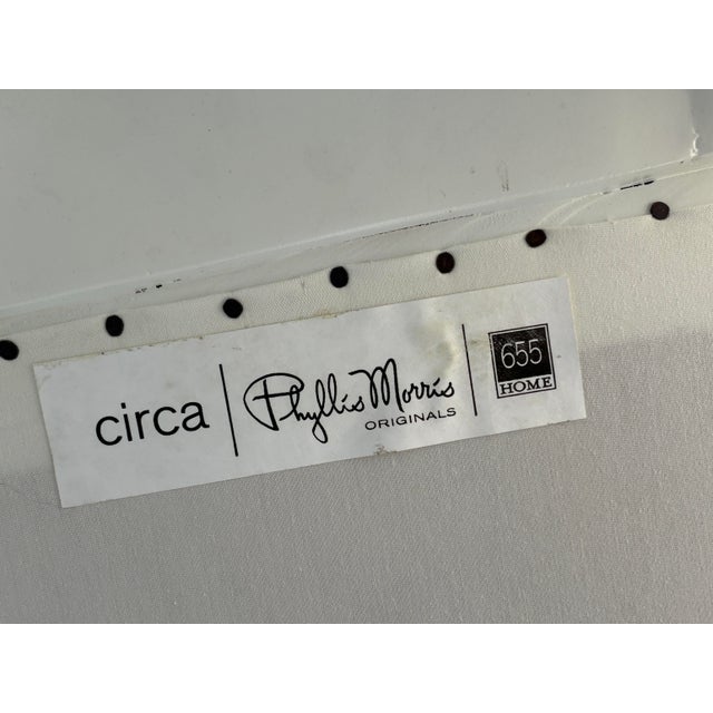 1980s Hollywood Regency White Lacquer Pal Leaf Arm Chair For Sale - Image 5 of 5