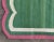 Textile Cotton Vegetable Dyed Scalloped Edge Rug Green With Cream and Raspberry Pink Border - 6x9 For Sale - Image 7 of 11