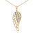 Contemporary Gold Vermeil Diamond Accent Angel Wing Pendant Necklace For Sale - Image 3 of 4