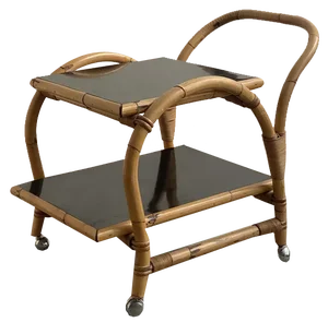 Vintage Bar Trolley in Bamboo