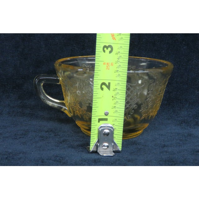 Glass Federal Glass Normandie Amber Tea Coffee Cup For Sale - Image 7 of 12