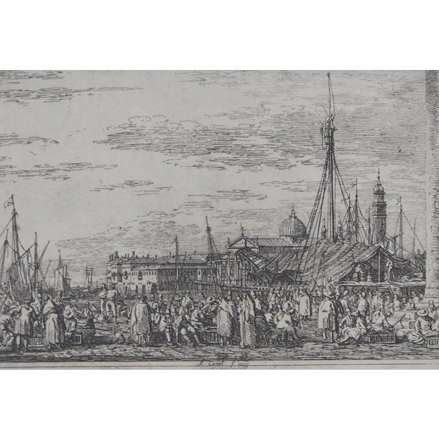 Giovanni Antonio Canal, The Market on the Mole in Venice, 1975, Photogravure For Sale - Image 4 of 7