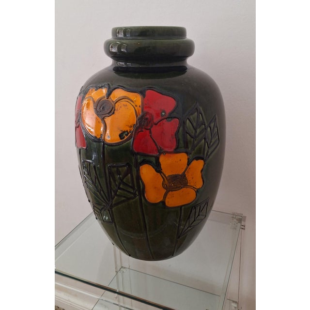 Large Vintage Brutalist Ceramic Floor Vase, 1960s For Sale - Image 9 of 18