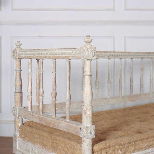 18th Century Swedish Painted Bench For Sale - Image 5 of 10