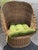 This is a vintage rattan egg chair. It is just waiting to be added to your home seating area with a swag lamp, shag rug,...