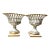 Pair of Mid 20th Century Portugal Round Pierced Reticulated Porcelain Baskets For Sale
