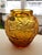 Glass Vintage 1980s Amber Lead Glass Vase For Sale - Image 7 of 10
