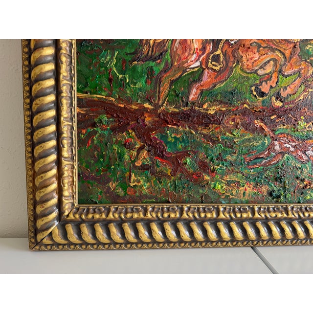 Serg Graff "Fine Hunt" Large Original Oil Painting European Equestrian Art, Coa For Sale In Jacksonville, FL - Image 6 of 12