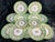 Early 19th Century Rare Green and Gold Floral Davenport Longfort Staffordshire Plates - Set of 14 For Sale - Image 9 of 11