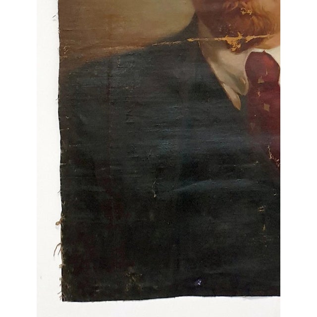 1970s Original Lenin Oil Painting, Socialist Realism Soviet Art 129-95 For Sale - Image 5 of 6