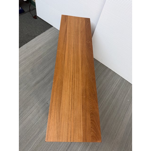 Rustic Rustic Modern Reclaimed Teak Bench For Sale - Image 3 of 13