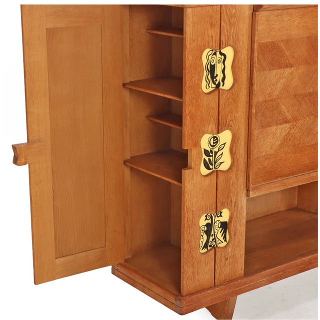 Guillerme et Chambron Guillerme & Chambron French Oak & Tile Sideboard, C. 1970 For Sale - Image 4 of 5