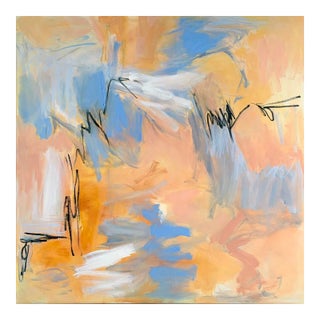 "Embers" by Trixie Pitts Large Abstract Expressionist Oil Painting For Sale