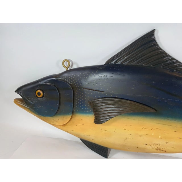 2010s Carved Tuna Fish with Painted Finish For Sale - Image 5 of 12