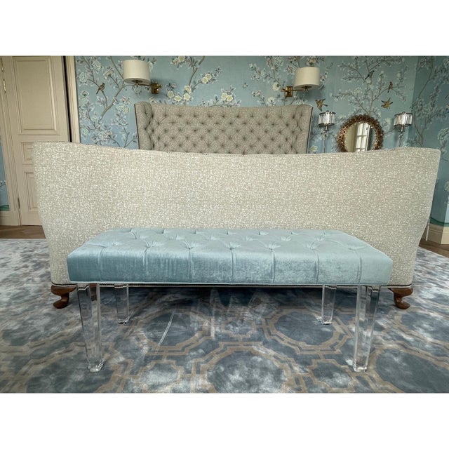 Early 21st Century Glamorous Tufted Bench by Artefac For Sale - Image 5 of 7