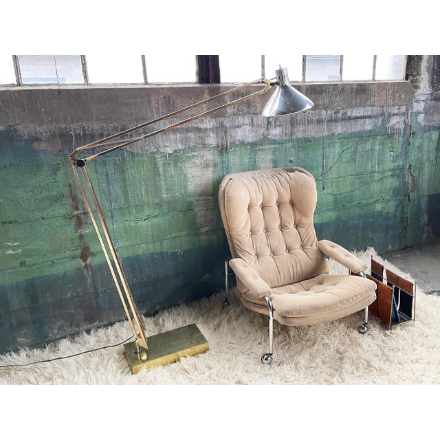 Fabulous piece with excellent character and patina! This is a floor lamp! 7 Feet tall! Adjustable in many different ways!...