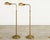 Mid-Century Modern Pair of Patinated Brass Adjustable Pharmacy Floor Lamps For Sale - Image 3 of 16