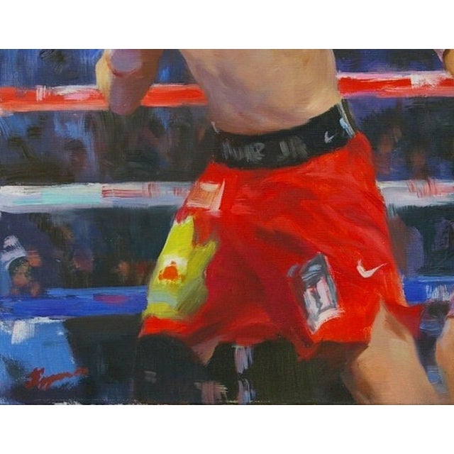 Soviet Sports Oil Painting Original Ukrainian Artist Polyakov S. 70-90 For Sale - Image 4 of 6