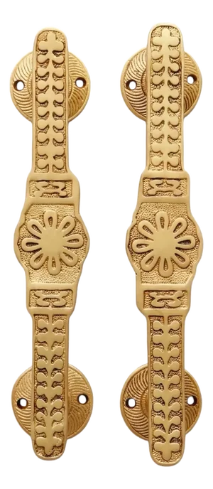 Brass Bar Door Handles - a Pair