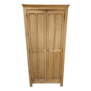 Parisian Beech Wardrobe, 1890s For Sale