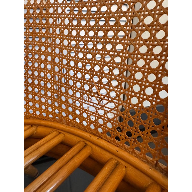 Vintage McGuire Style Rattan & Cane Barrel Back Armchairs, C. 1980s For Sale - Image 15 of 16