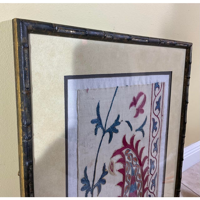 Single 19 Century Antique Suzani Wall Hanging For Sale - Image 10 of 10