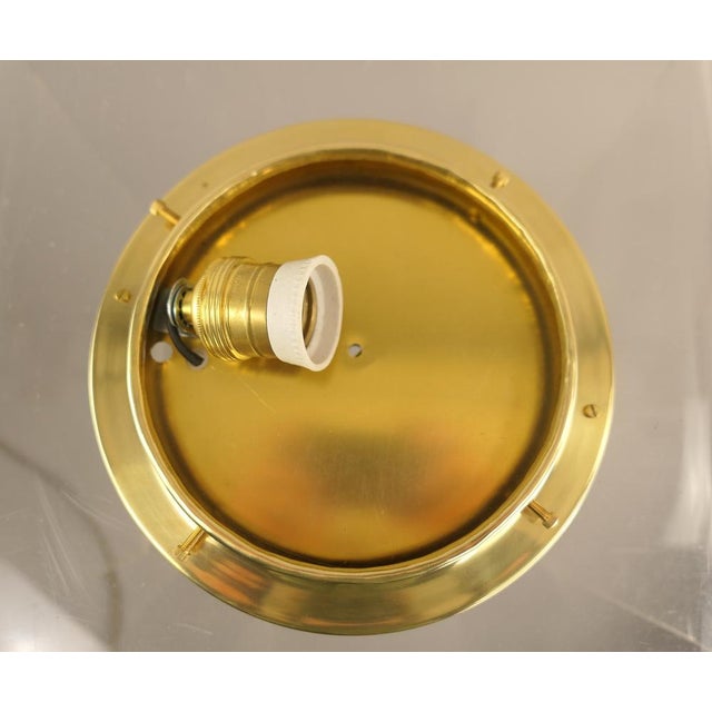 1920s Brass Ceiling Light with Faceted Crystal Glass Beads, France, 1920s For Sale - Image 5 of 10