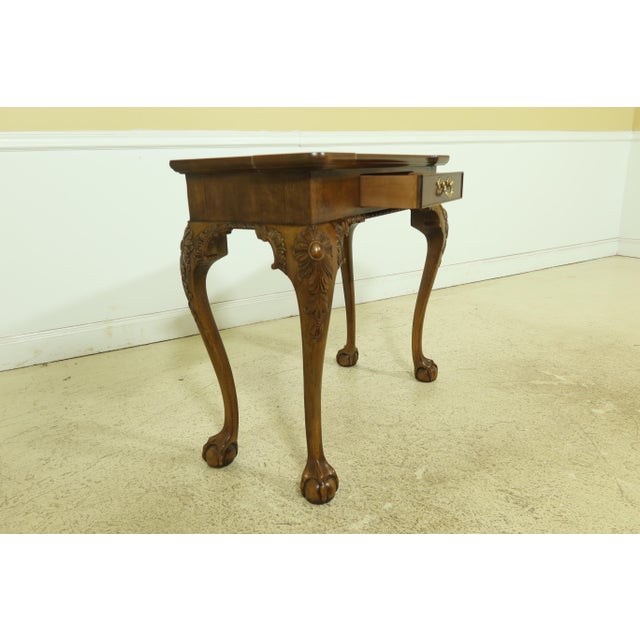 Henredon Ball & Claw Chippendale Walnut Hall Table Chairish