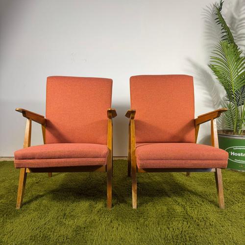 Textile Mid-Century Scandinavian Armchairs, 1950s-1960s, Set of 2 For Sale - Image 7 of 7