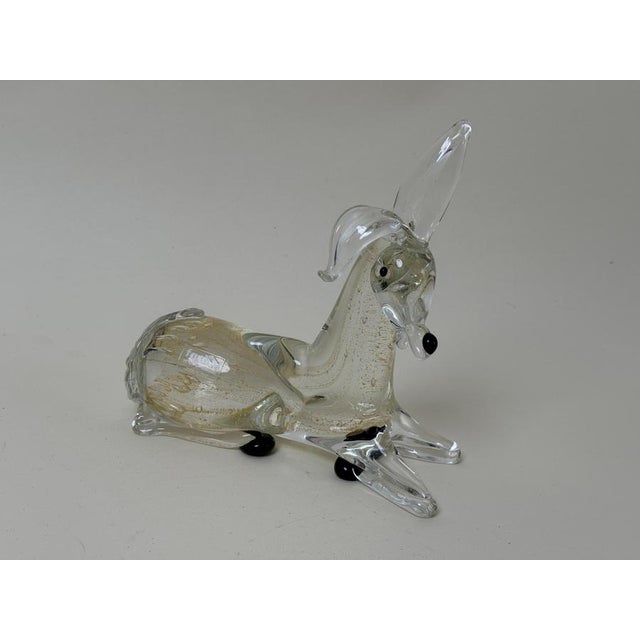 Gold Donkey Sculpture in Murano Glass with Gold Dust, 1980s For Sale - Image 8 of 11