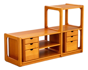 1970s Hi-Fi Record Shelf in Solid Teak