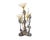 A Brutalist metal sculpture by the artist D. Pascoe. This sculpture features three metal, abstract plant-like forms...