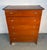 Elegant and architecturally striking, this mid-century Pagoda highboy dresser by R-Way Furniture showcases the brand’s...