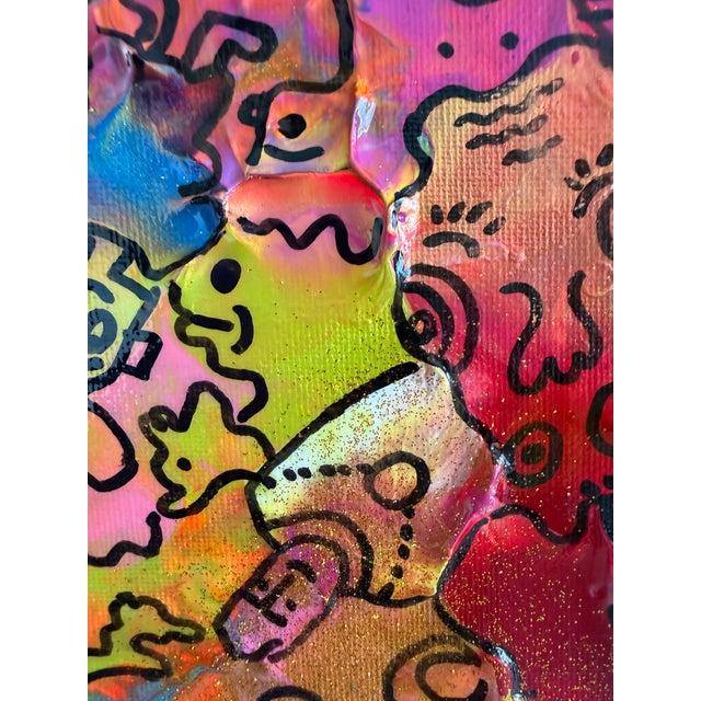 Original Abstract Painting Serg Graff "Wild Creatures" Surreal Fantasy Art, Coa For Sale - Image 4 of 10