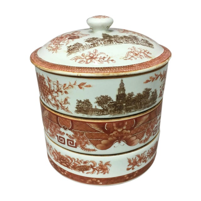 Chinoiserie 19th Century Inspired Stacking Bowls - Set of 3 For Sale - Image 3 of 7