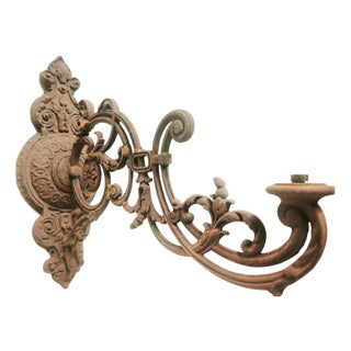 Antique Cast Iron Arm Bracket, 1890s For Sale
