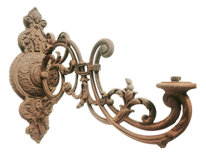 Antique Cast Iron Arm Bracket, 1890s