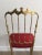 1940s Brass and Red Velvet Chiavari Chair, circa 1940 For Sale - Image 5 of 13
