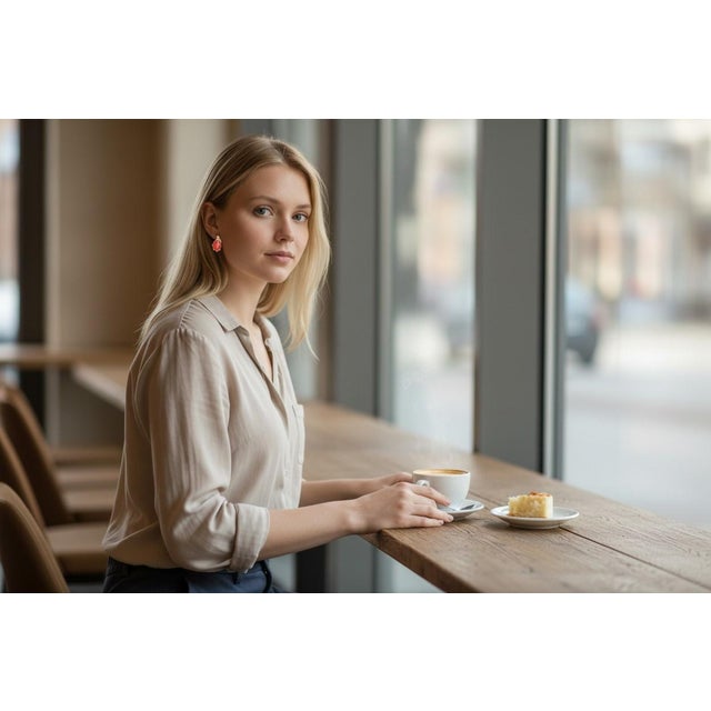 Elevate your look with these exquisitely crafted 14K rose and yellow gold hoop earrings, designed with delicate floral and...