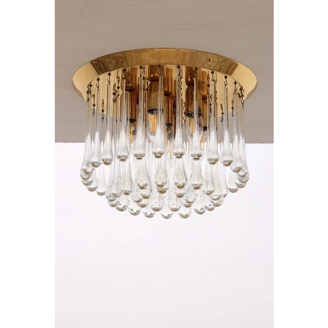 Austrian Raindrop Hanging Lamps in Murano by J. T. Kalmar, 1970, Set of 2 For Sale - Image 9 of 12