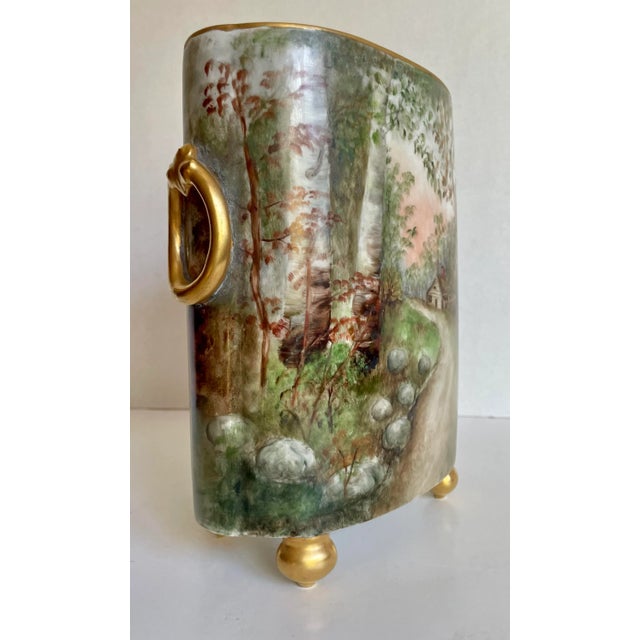 Antique Guerin Limoges Porcelain Cachepot Vase For Sale - Image 10 of 13