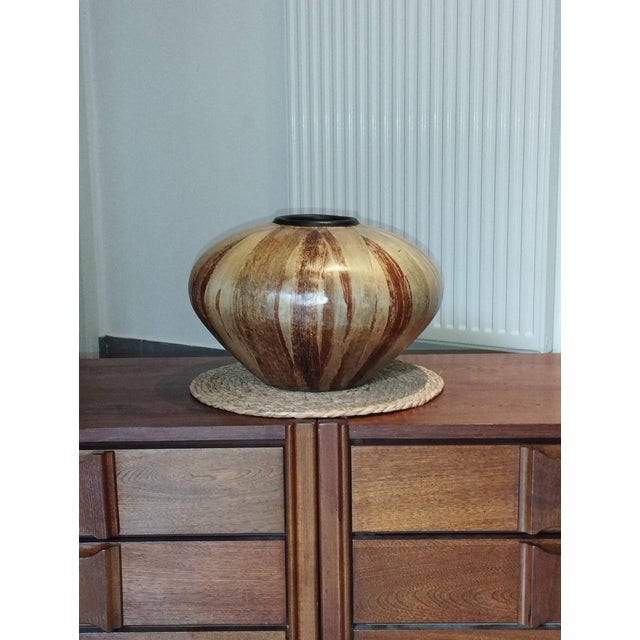 Large Vintage Vase in Leaves, 1950s For Sale - Image 11 of 15