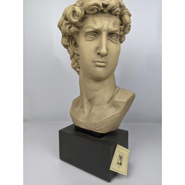 Late 20th Century Late 20th Century Large Michelangelo David Bust Sculpture by House Parts Inc. Atlanta With Original Tag For Sale - Image 5 of 10
