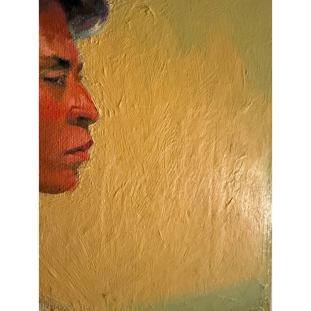 Mid 20th Century Original Painting Signed "Marantz" (Irving?) of Woman in Hat on Beach For Sale - Image 4 of 7